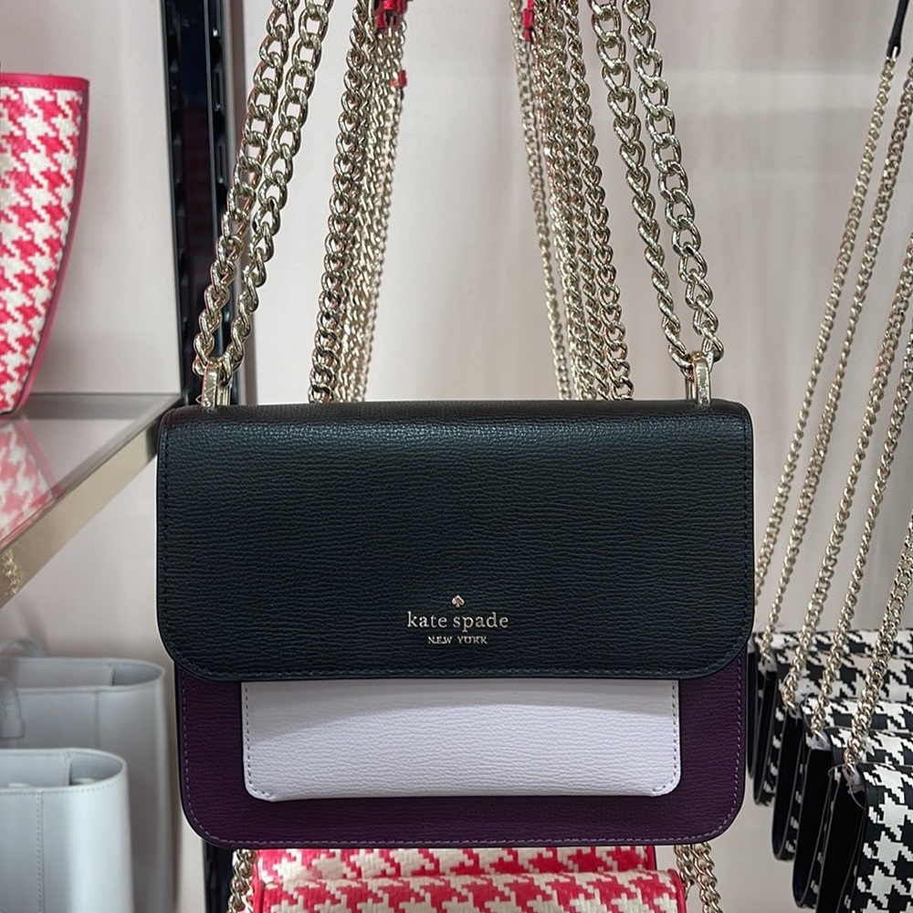 Kate Spade Remi Flap Chain Crossbody 
Colorblock 
Ripe Plum